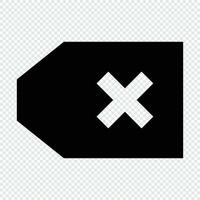 Delete icon. Suitable for website UI design vector