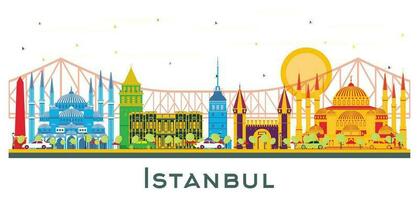 Istanbul city skyline. vector