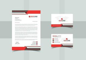 Abstract creative letterhead and business card template vector