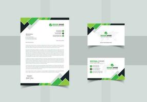 Abstract letterhead design and modern business card template vector