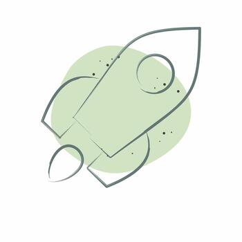 Icon Product Launch. related to Art and Media symbol. Color Spot Style. simple design editable vector