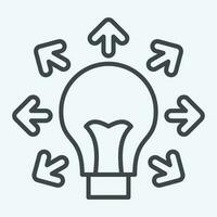 Icon Sharing Idea. related to Art and Media symbol. line style. simple design editable vector