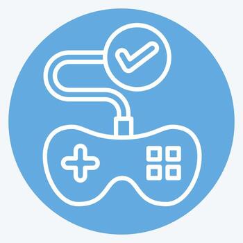 Icon Testing. related to Art and Media symbol. blue eyes style. simple design editable vector