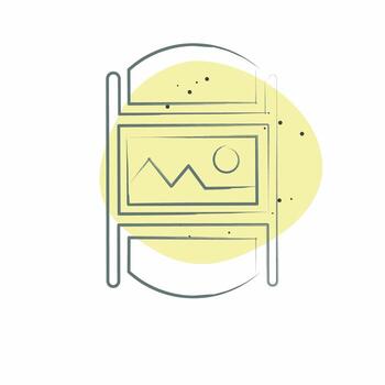 Icon Photo Gallery. related to Art and Media symbol. Color Spot Style. simple design editable vector