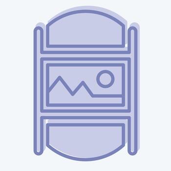 icono foto galería. relacionado a Arte y medios de comunicación símbolo. dos tono estilo. sencillo diseño editable vector