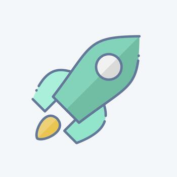 Icon Product Launch. related to Art and Media symbol. doodle style. simple design editable vector