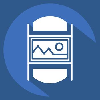 Icon Photo Gallery. related to Art and Media symbol. long shadow style. simple design editable vector