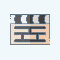 Icon Movie. related to Art and Media symbol. doodle style. simple design editable vector