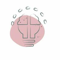 Icon Brainstorming. related to Art and Media symbol. Color Spot Style. simple design editable vector
