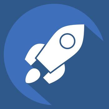 Icon Product Launch. related to Art and Media symbol. long shadow style. simple design editable vector