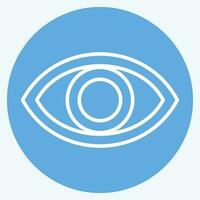 Icon Visual Performance. related to Art and Media symbol. blue eyes style. simple design editable vector