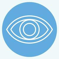 Icon Visual Performance. related to Art and Media symbol. blue eyes style. simple design editable vector