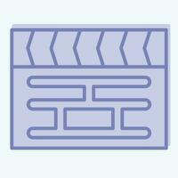 Icon Movie. related to Art and Media symbol. two tone style. simple design editable vector
