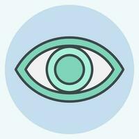 Icon Visual Performance. related to Art and Media symbol. color mate style. simple design editable vector