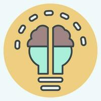 Icon Brainstorming. related to Art and Media symbol. color mate style. simple design editable vector