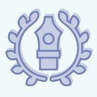 Icon Premium Quality. related to Art and Media symbol. two tone style. simple design editable vector