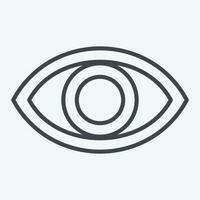 Icon Visual Performance. related to Art and Media symbol. line style. simple design editable vector