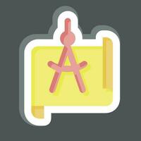 Sticker Project Management. related to Art and Media symbol.simple design editable vector