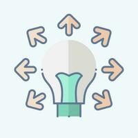 Icon Sharing Idea. related to Art and Media symbol. doodle style. simple design editable vector