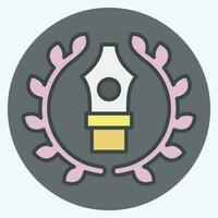 Icon Premium Quality. related to Art and Media symbol. color mate style. simple design editable vector