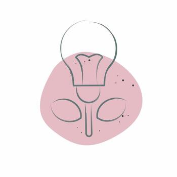 Icon Creative Concept. related to Art and Media symbol. Color Spot Style. simple design editable vector