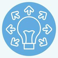 Icon Sharing Idea. related to Art and Media symbol. blue eyes style. simple design editable vector