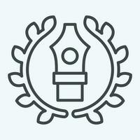 Icon Premium Quality. related to Art and Media symbol. line style. simple design editable vector