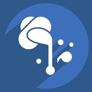 icono color gestión. relacionado a Arte y medios de comunicación símbolo. largo sombra estilo. sencillo diseño editable vector