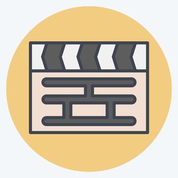 Icon Movie. related to Art and Media symbol. color mate style. simple design editable vector