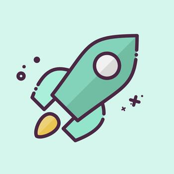 Icon Product Launch. related to Art and Media symbol. MBE style. simple design editable vector