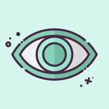 Icon Visual Performance. related to Art and Media symbol. MBE style. simple design editable vector