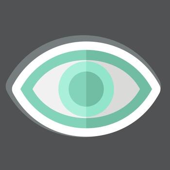 Sticker Visual Performance. related to Art and Media symbol.simple design editable vector