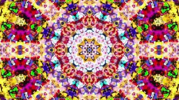 Multicolor kaleidoscope animation, Geometric background movie video