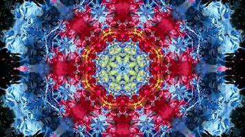 Multicolor kaleidoscope animation, Geometric background movie video