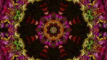 Multicolor kaleidoscope animation, Geometric background movie video