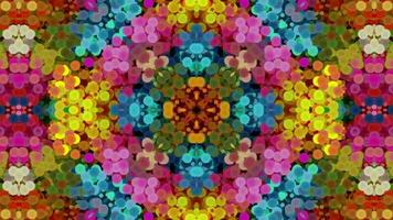 multicolore kaléidoscope animation, géométrique Contexte film video