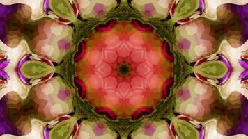 Multicolor kaleidoscope animation, Geometric background movie video