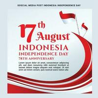 People celebrate indonesia 76th independence day or Dirgahayu kemerdekaan indonesia ke 78 vector