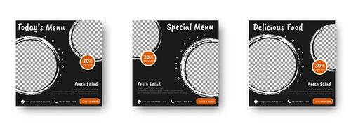 Food sale banner template with modern style vector