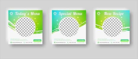 Food sale banner template with modern style vector