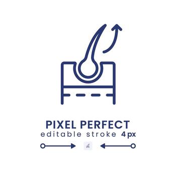 Goosebumps linear desktop icon. Emotional arousal. Hair raising on skin. Nervous system. Pixel perfect, outline 4px. GUI, UX design. Isolated user interface element for website. Editable stroke vector