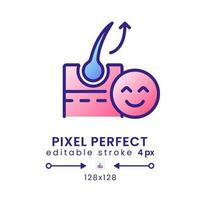 Galvanic skin response gradient fill desktop icon. Emotion recognition. Marketing stimuli. Pixel perfect 128x128, outline 4px. Modern colorful linear symbol. Vector isolated editable RGB element