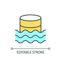 Data lake RGB color icon. Digital repository. Store raw file format. Datum management. Computer technology. Isolated vector illustration. Simple filled line drawing. Editable stroke