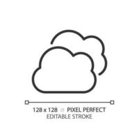 Multicloud pixel perfect linear icon. Improve online servers with providers diversity. Flexible service. Thin line illustration. Contour symbol. Vector outline drawing. Editable stroke