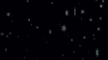 Animé flocon de neige symphonie, harmonisant votre Noël arrière-plan, boucle animation avec transparent Contexte video