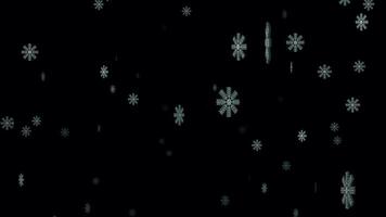 sognante animato fiocchi di neve, trasformando il tuo Natale arredamento, ciclo continuo animazione con trasparente sfondo video