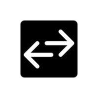 Swap languages black glyph ui icon. Translator feature. Digital dictionary. User interface design. Silhouette symbol on white space. Solid pictogram for web, mobile. Isolated vector illustration