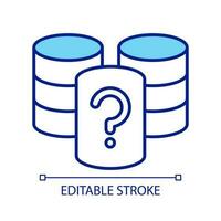 Data storage issues RGB color icon. Information management. Database optimization. Unknown content. Isolated vector illustration. Simple filled line drawing. Editable stroke