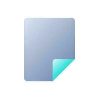 Document flat gradient two-color ui icon. Upload file to translate. Machine translation technology. Simple filled pictogram. GUI, UX design for mobile application. Vector isolated RGB illustration