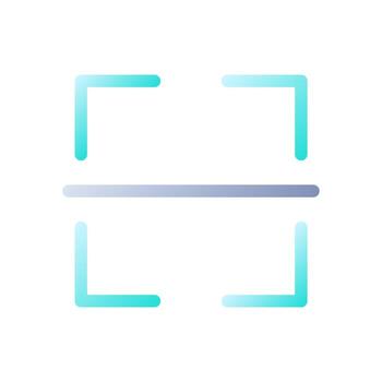 Image translation flat gradient two-color ui icon. Innovative technology. Text recognition feature. Simple filled pictogram. GUI, UX design for mobile application. Vector isolated RGB illustration